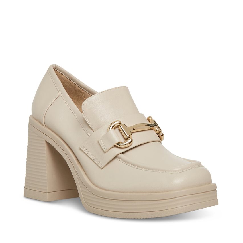 Beige Steve Madden Nicole Women's Platform Shoes | PH 4198TWK